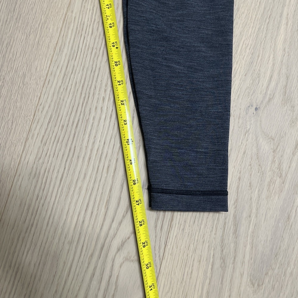 EUC Lululemon Wunder Under Crop High-Rise Heathered Black 21" Yoga Sz 8 - Picture 6 of 7